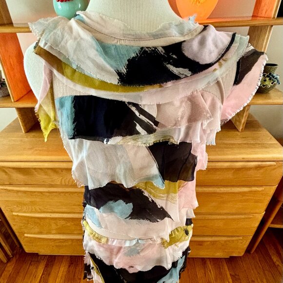 Abstract Multicolor Midi Dress - Picture 9 of 14